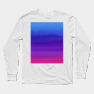 Vibrant blue purple watercolor gradient artwork Long Sleeve T-Shirt